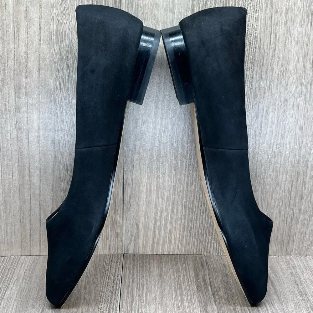 Caslon Shoes Womens Sz 7M Laurel Pointed Toe Water Resistant Flats Leather Black - Picture 8 of 12